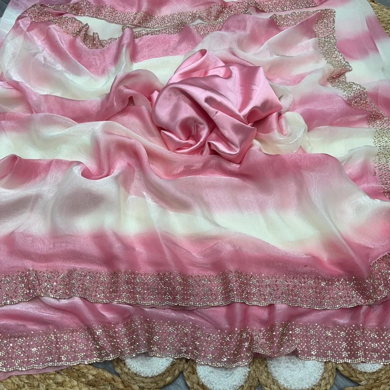 Rose Milk Sarees 💕