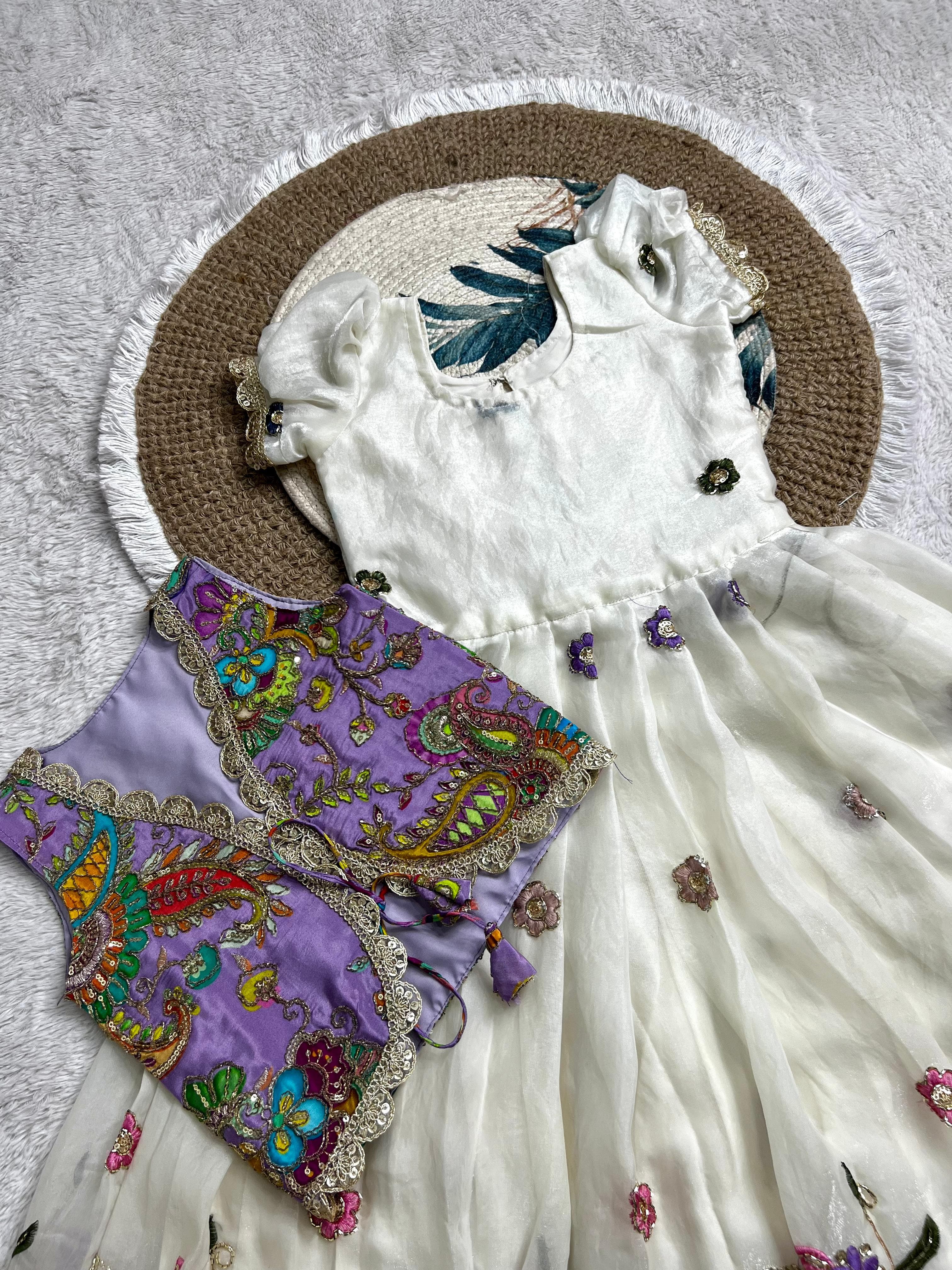 Eva: A cute Frock with colourful Coat