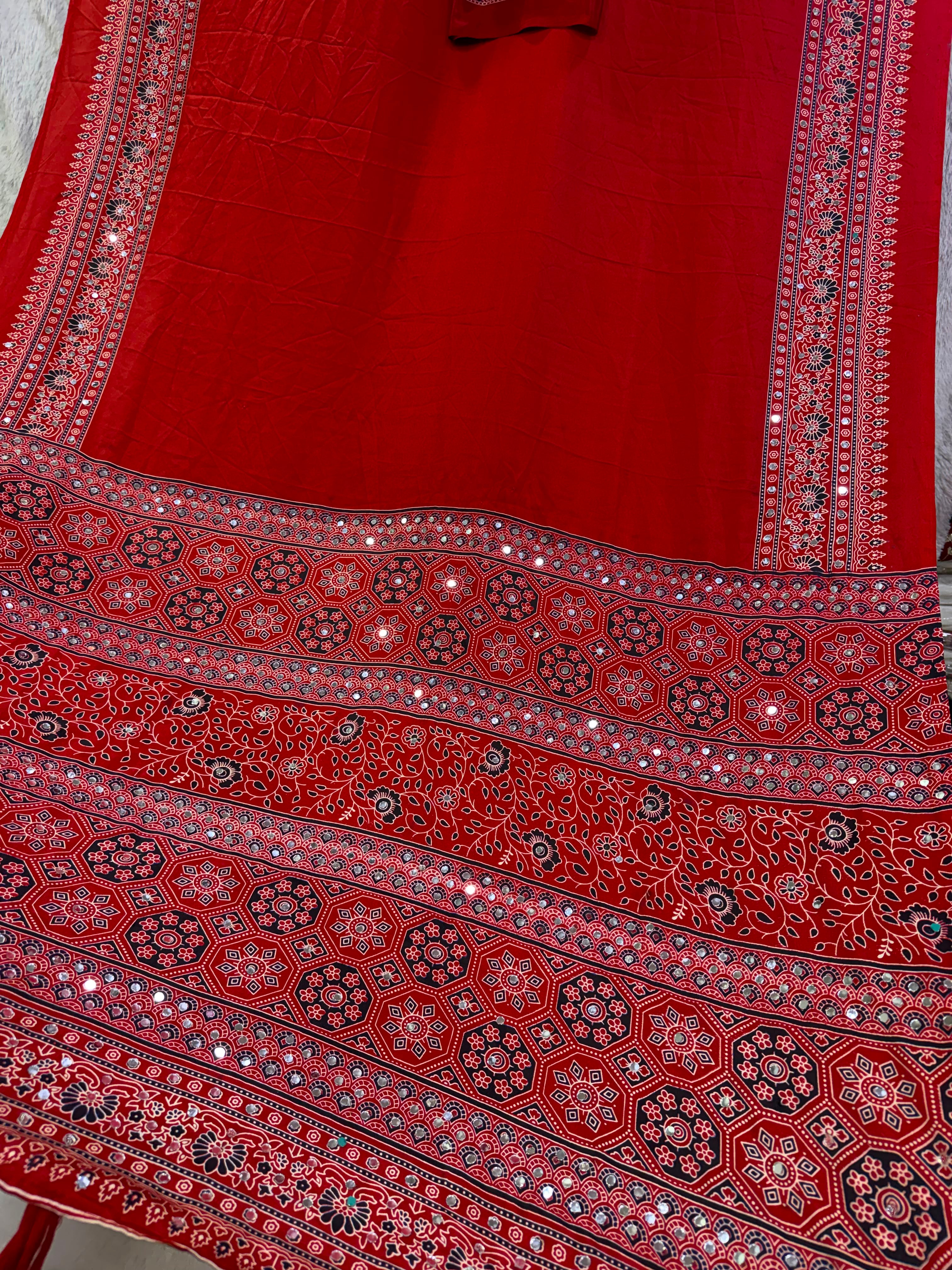 Anshika: Ajrak sarees