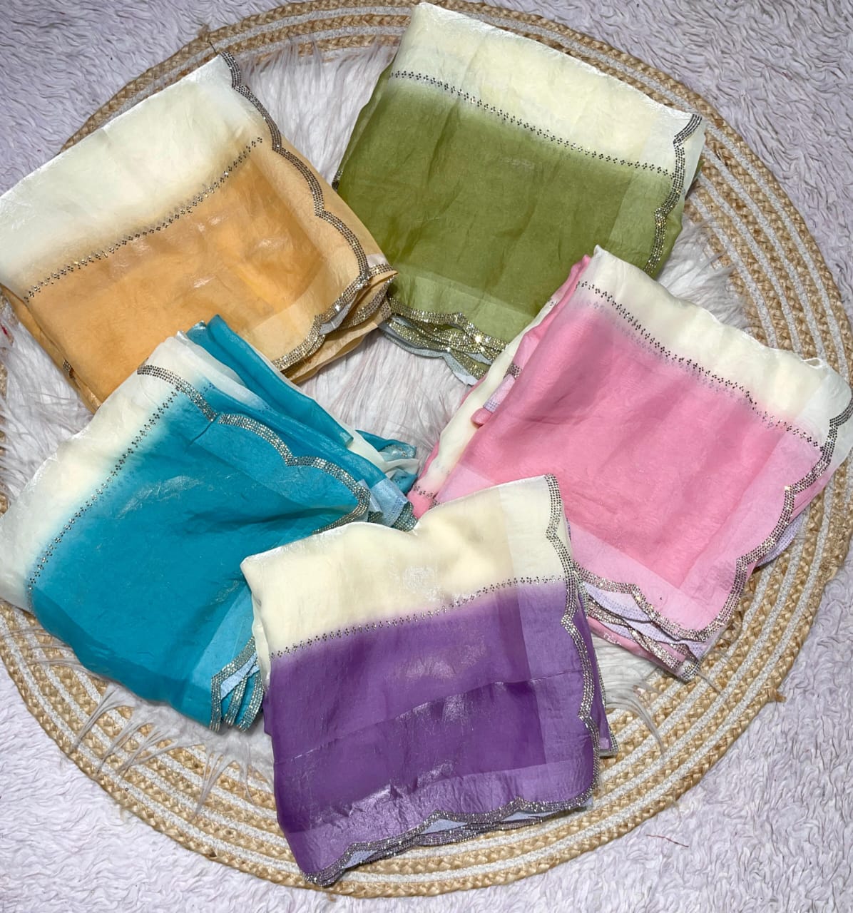 Rose Milk sarees 💕