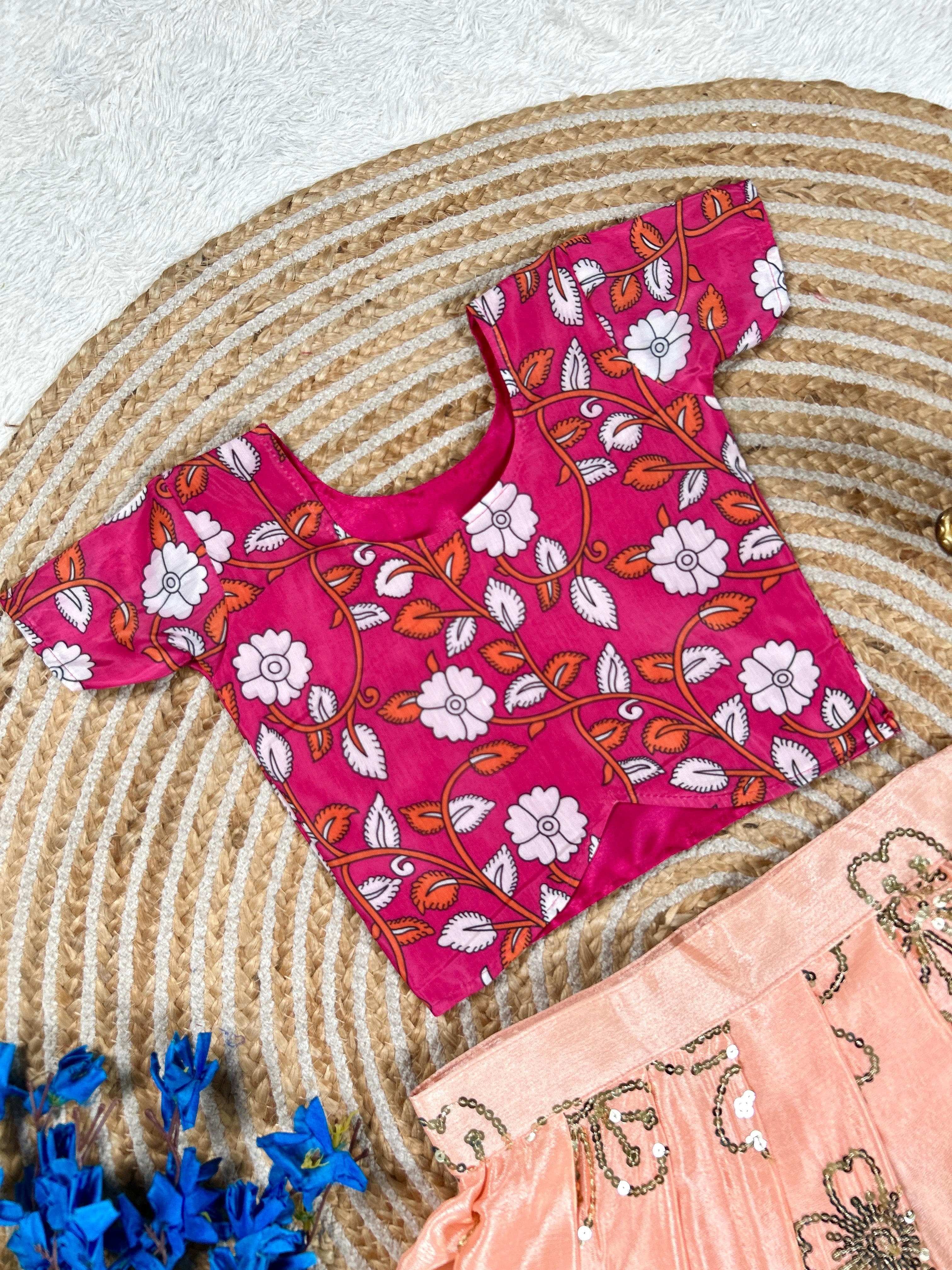 Jahna : Kalamkari Kids lehenga