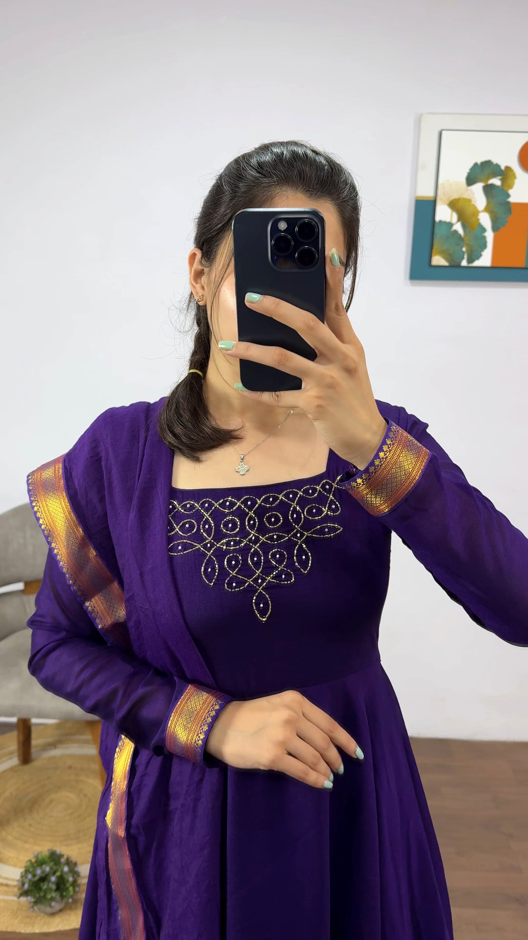 Viya : Traditional frock With dupatta