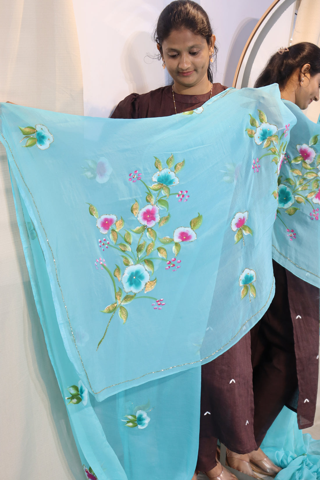 Zahara - Hand Painted Chiffon sarees