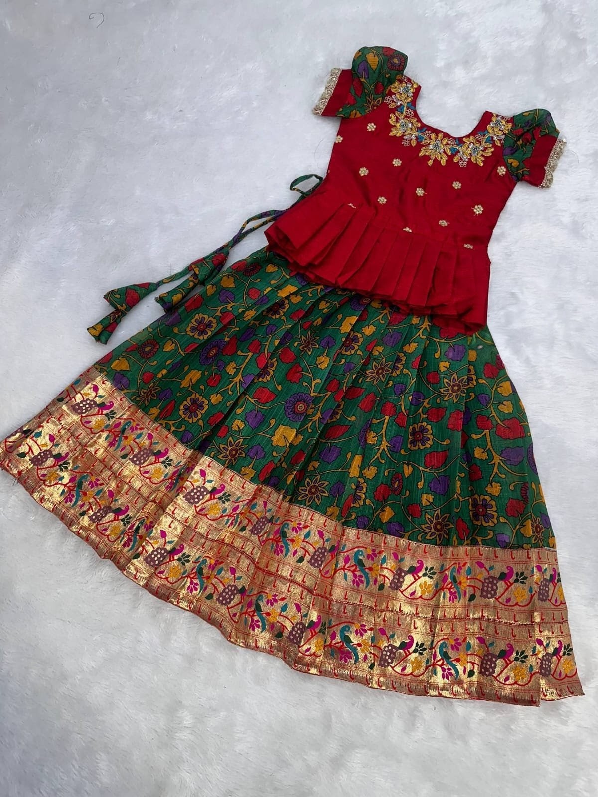 Chanchala : Kalamkari paithani frock