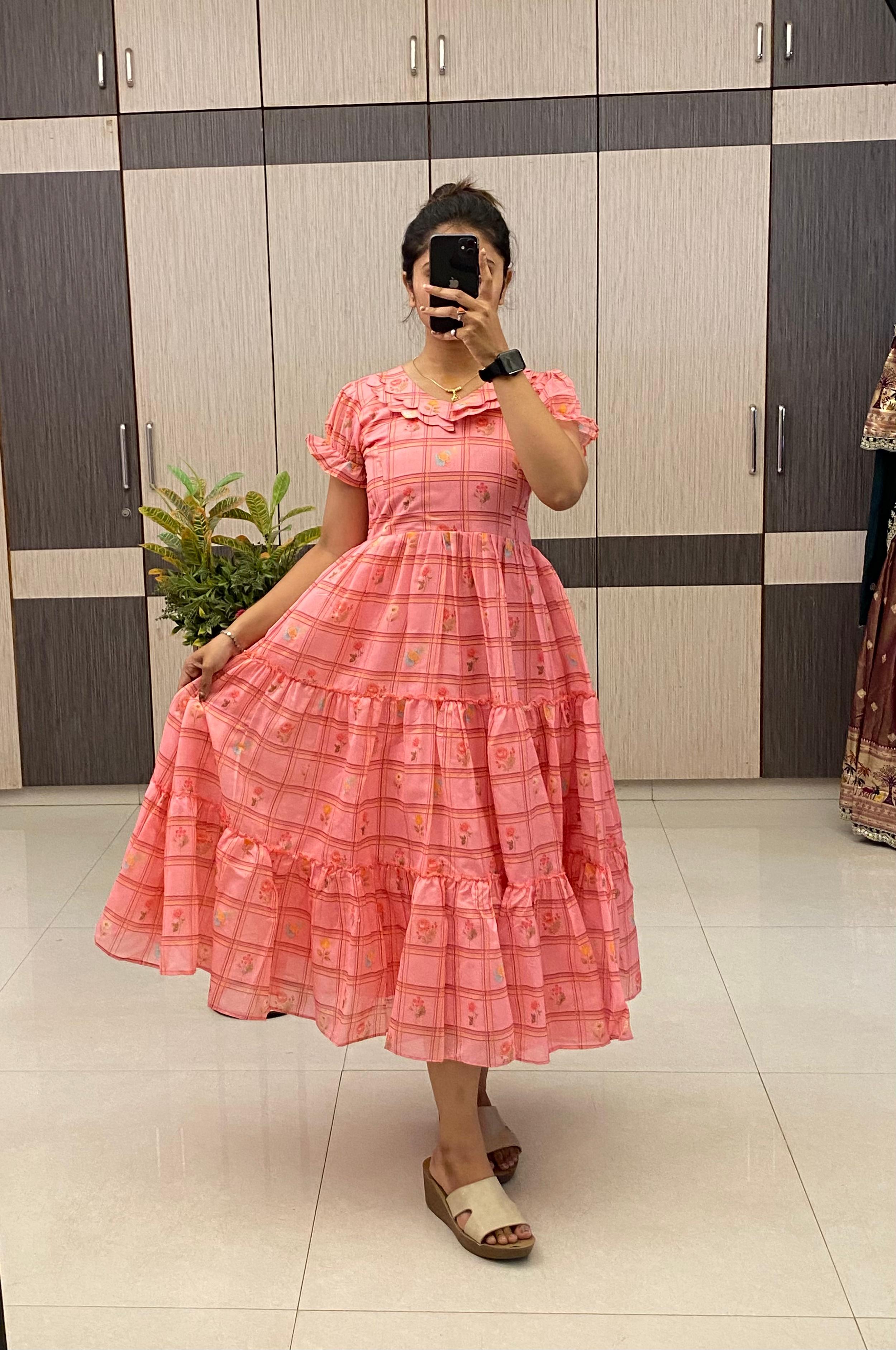 Lyla: Soft Mul chandheri frock 💚💕
