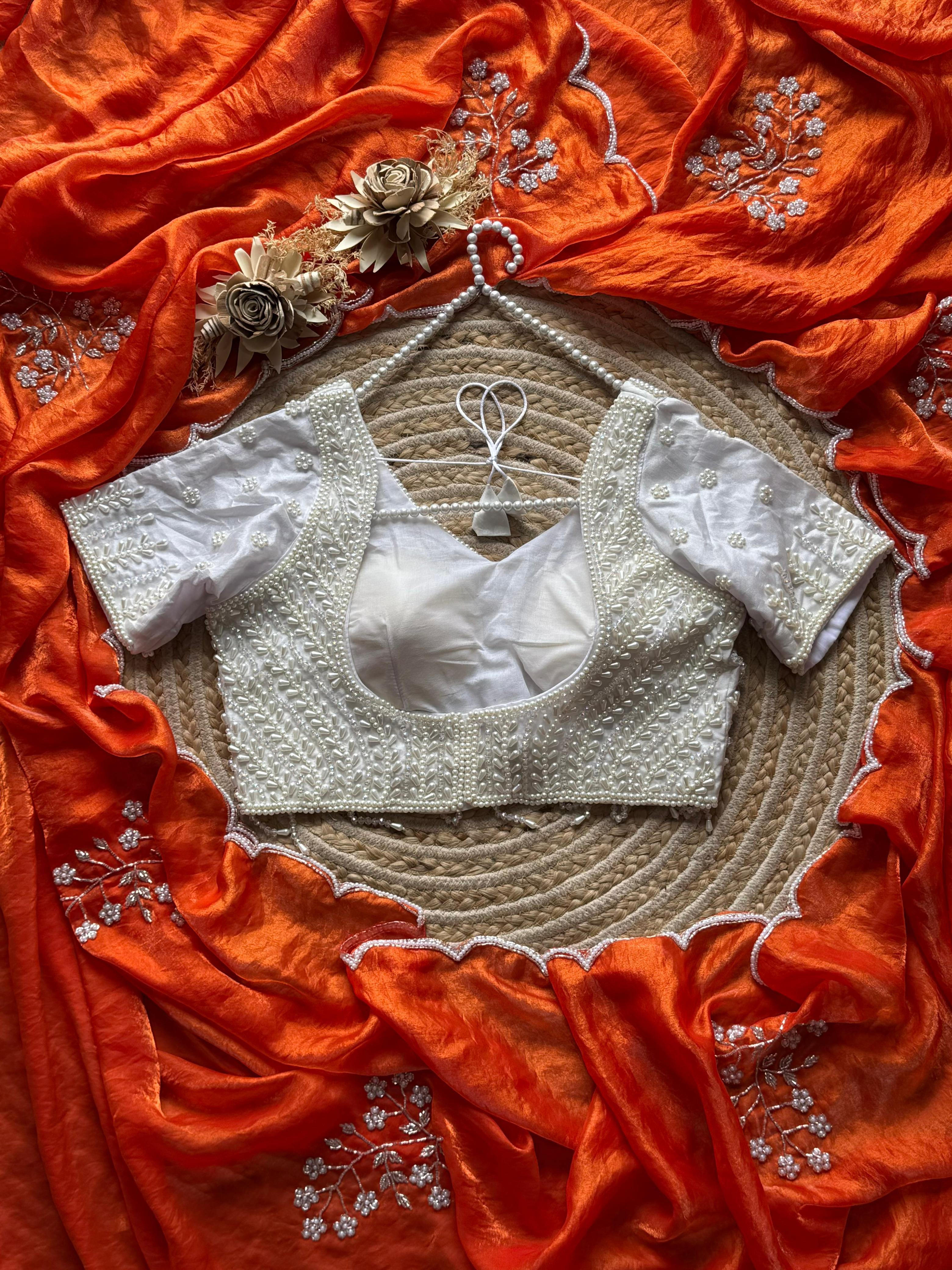 Senorita : saree pearl blouse