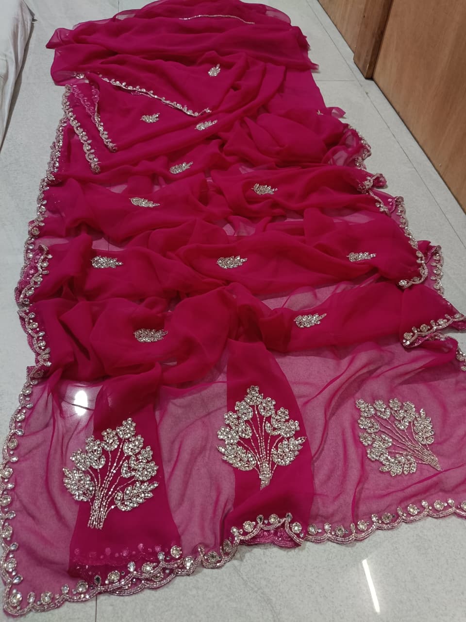 Lalana : Georgette handwork sarees