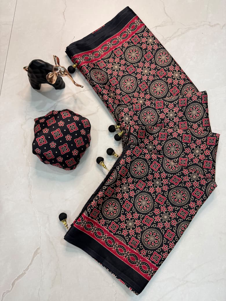 Anshika : Ajrak sarees