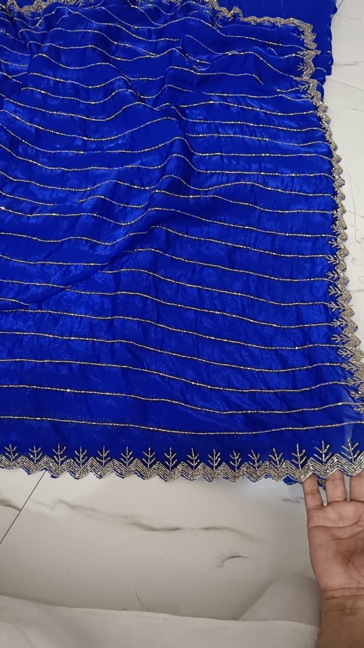 Rezina : Georgette handwork saree