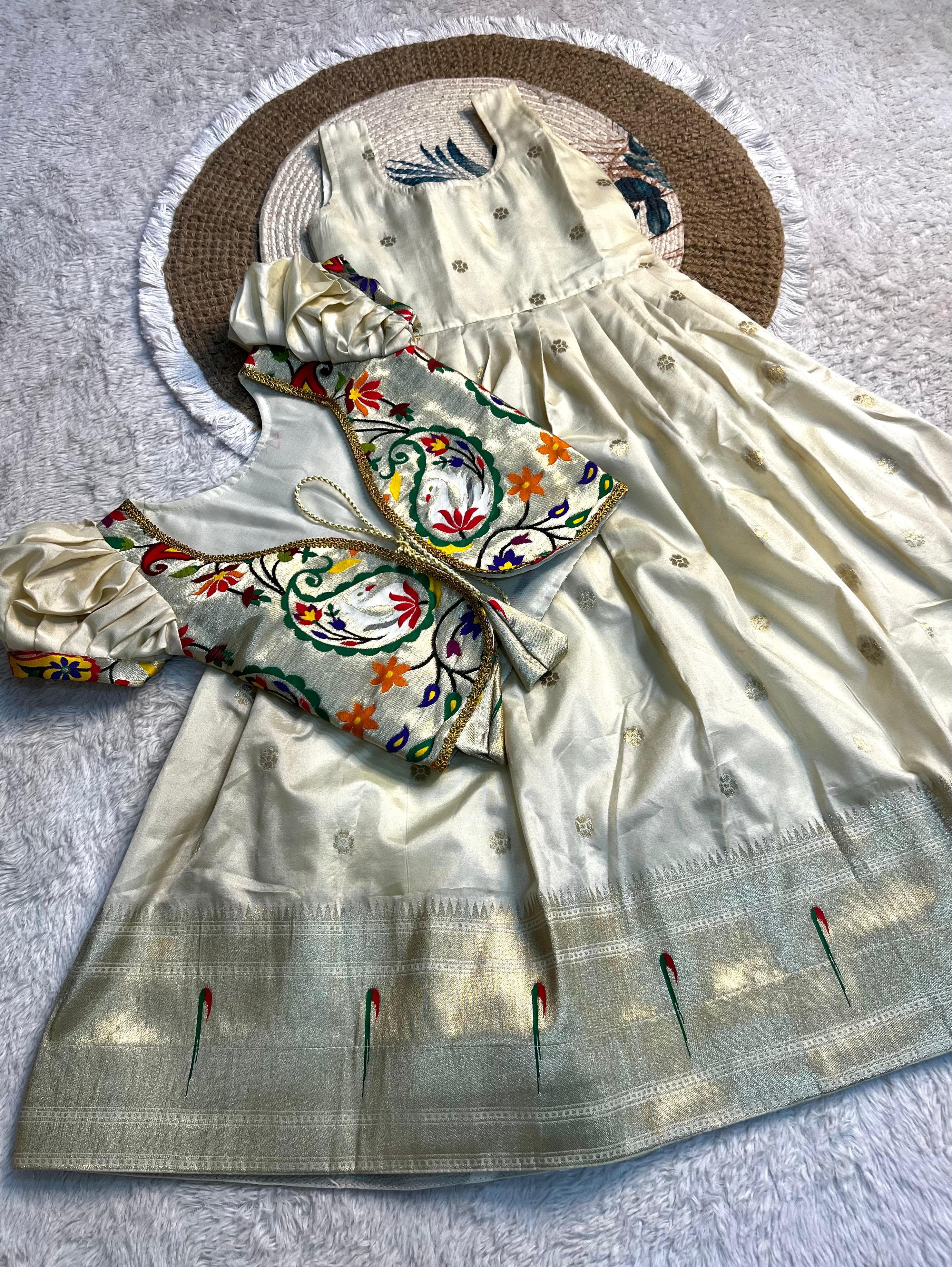 Paithani Frock : kids frock