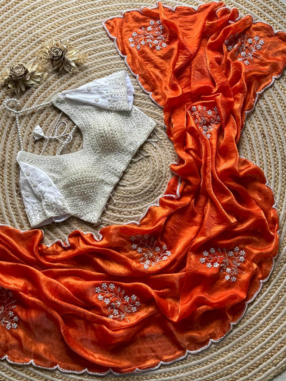 Senorita : saree pearl blouse