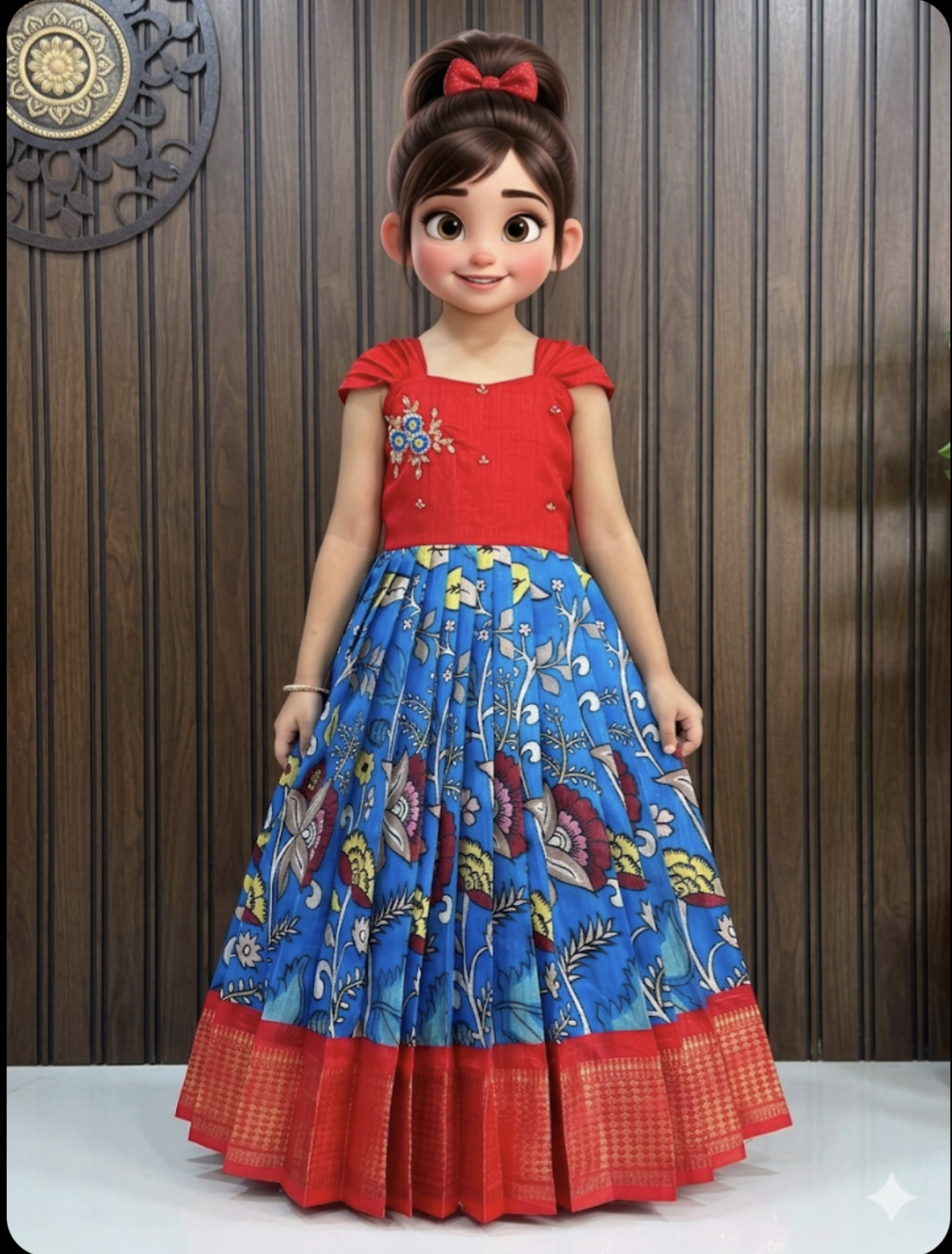 Zuyi : kalamkari Kids frocks