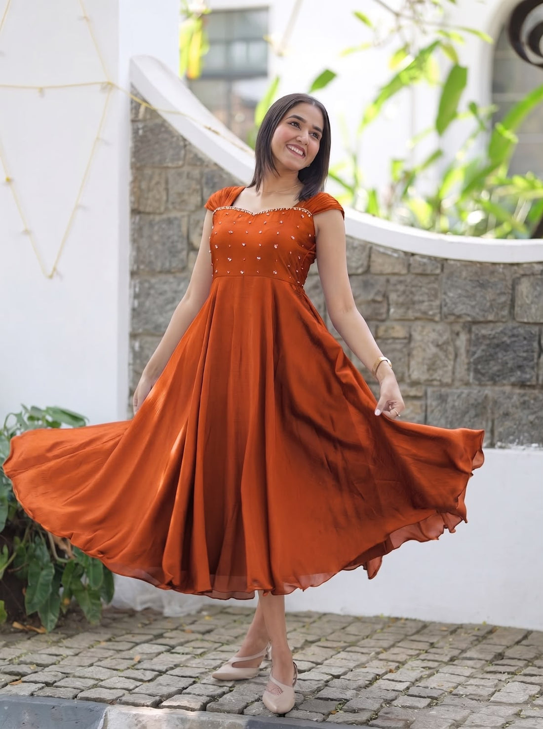 Lianna : Designer Rangoli frocks