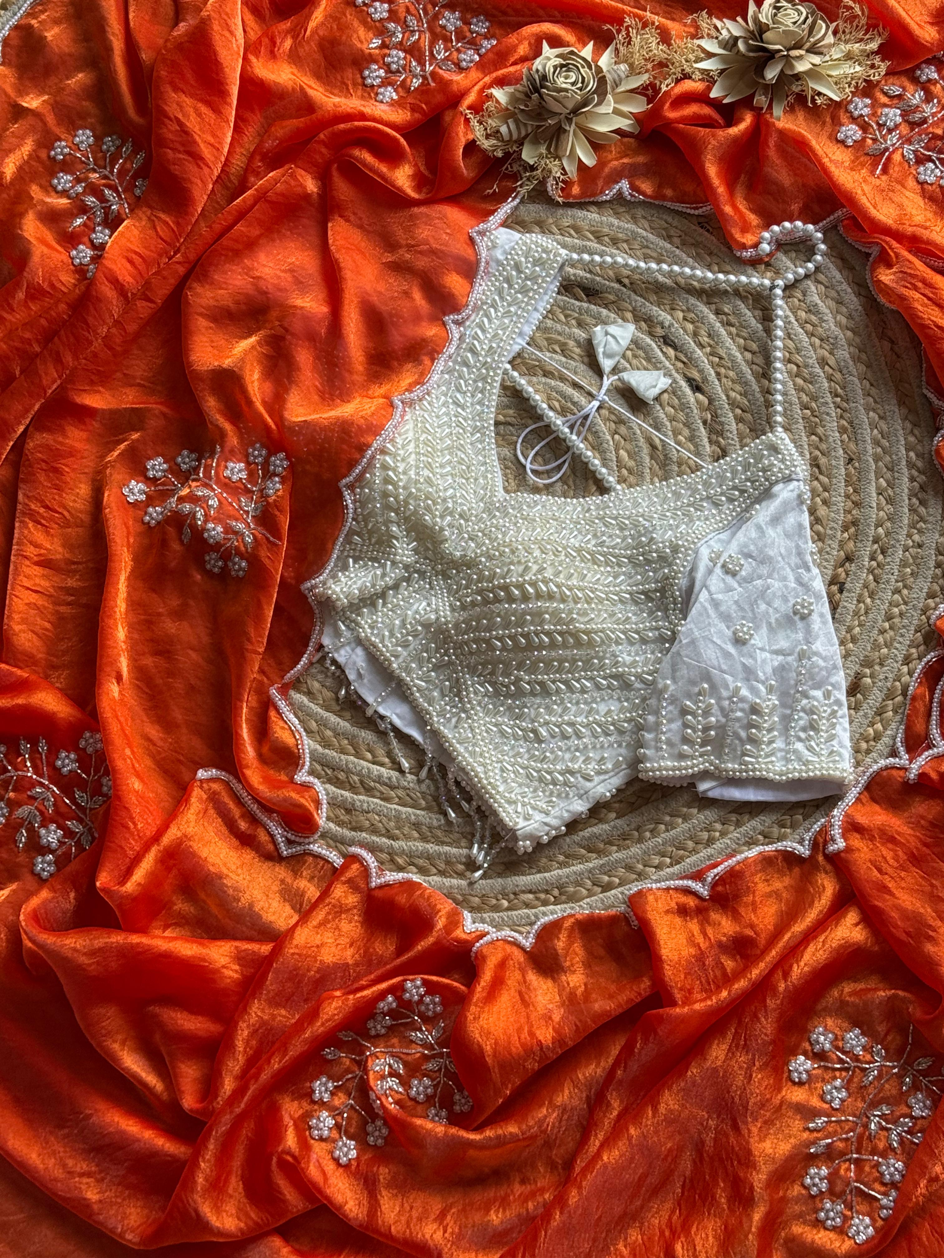 Senorita : saree pearl blouse