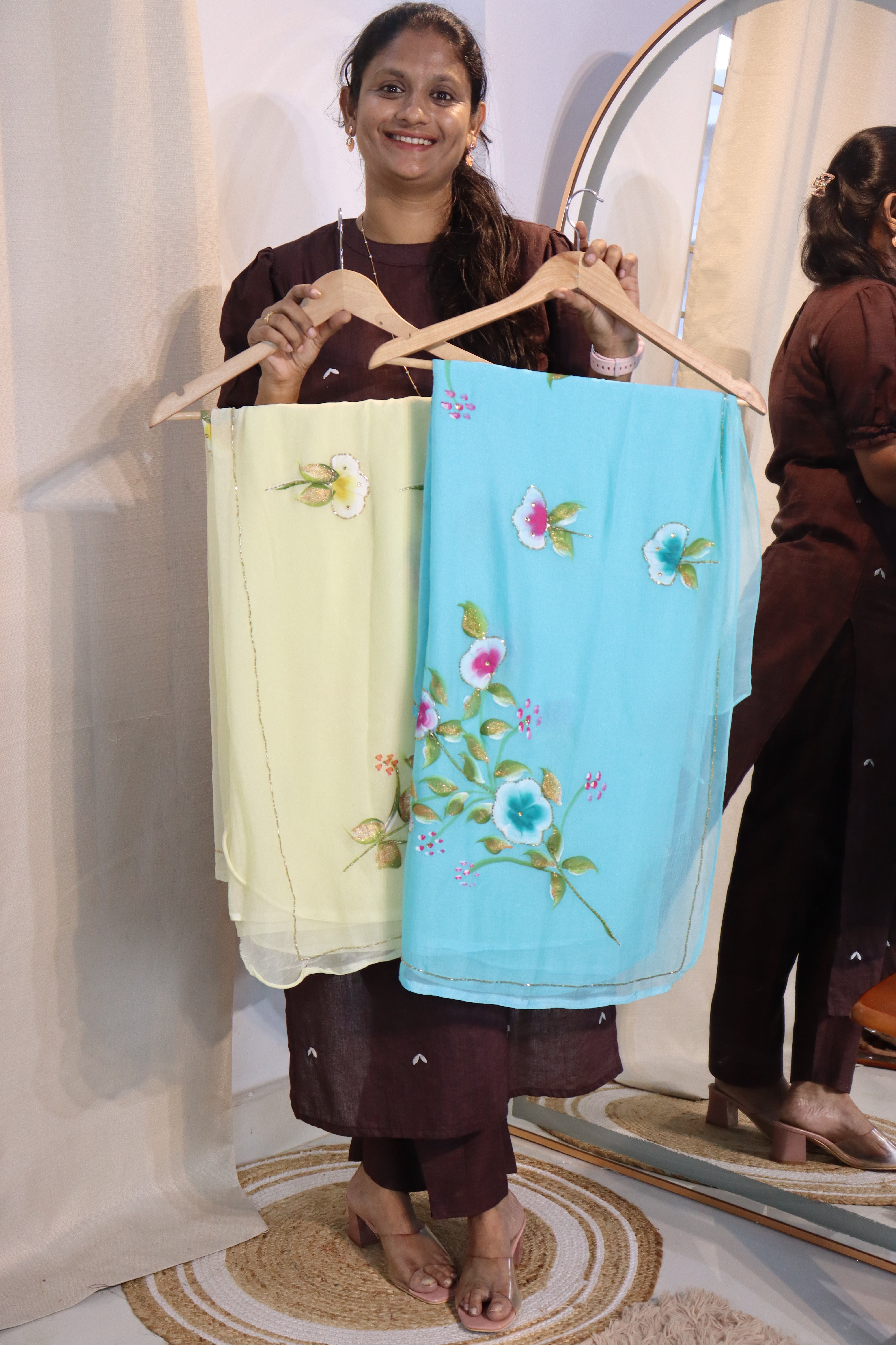 Zahara - Hand Painted Chiffon sarees