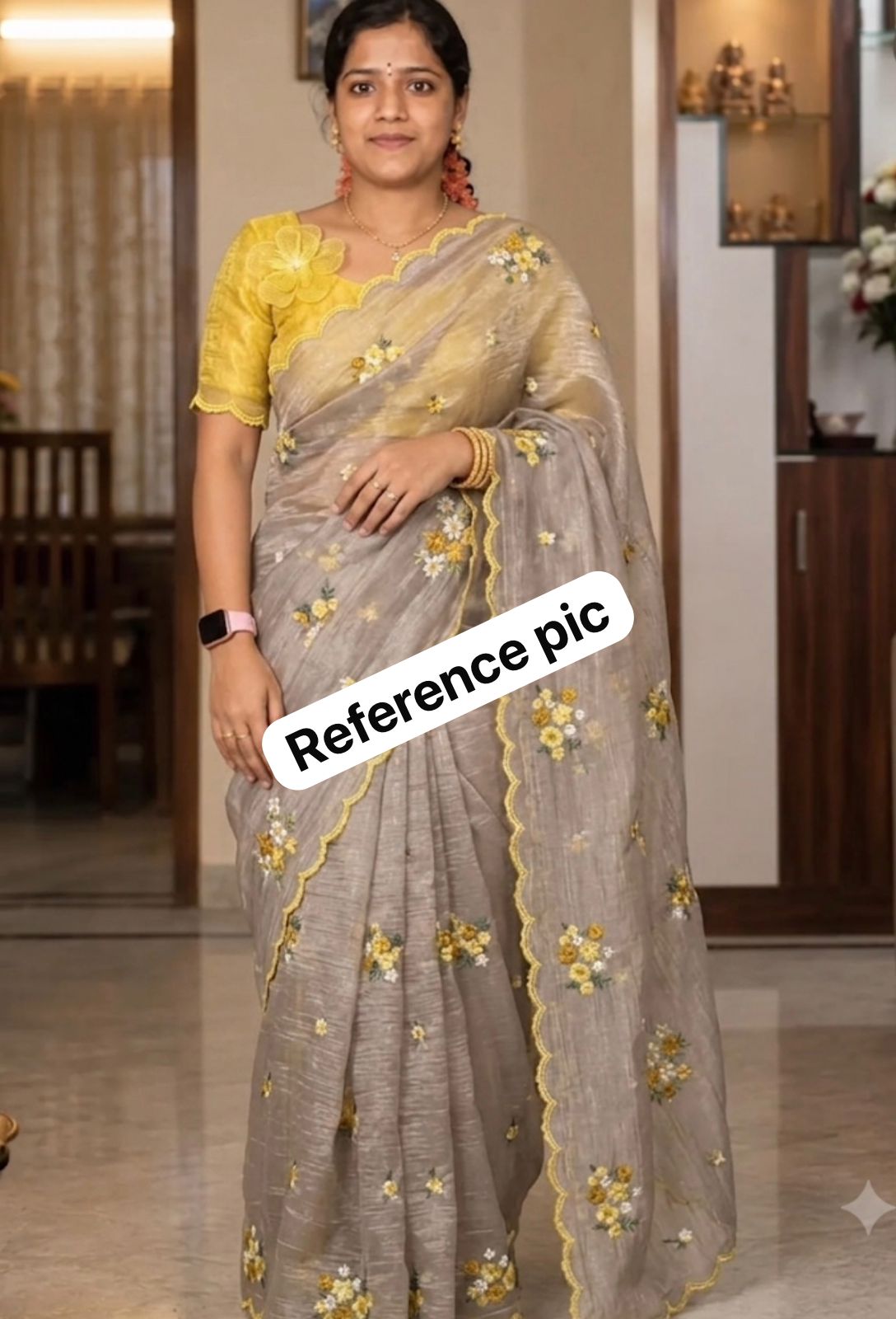 Partywear saree Crunchy silk