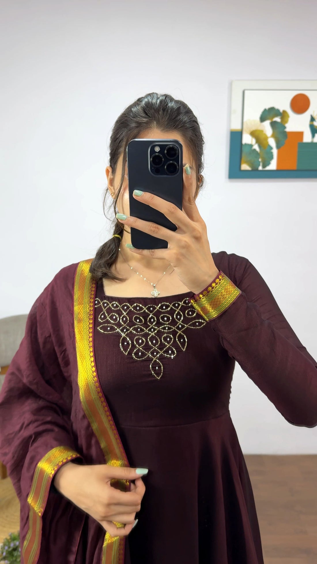 Viya : Traditional frock With dupatta