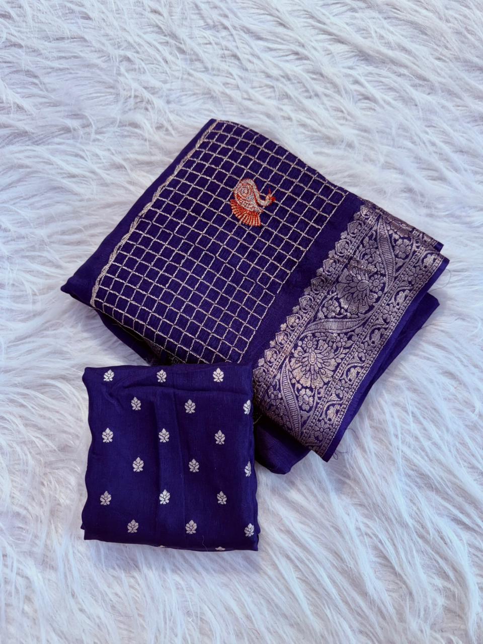 Vintage: Pure Viscose Crepe silk saree