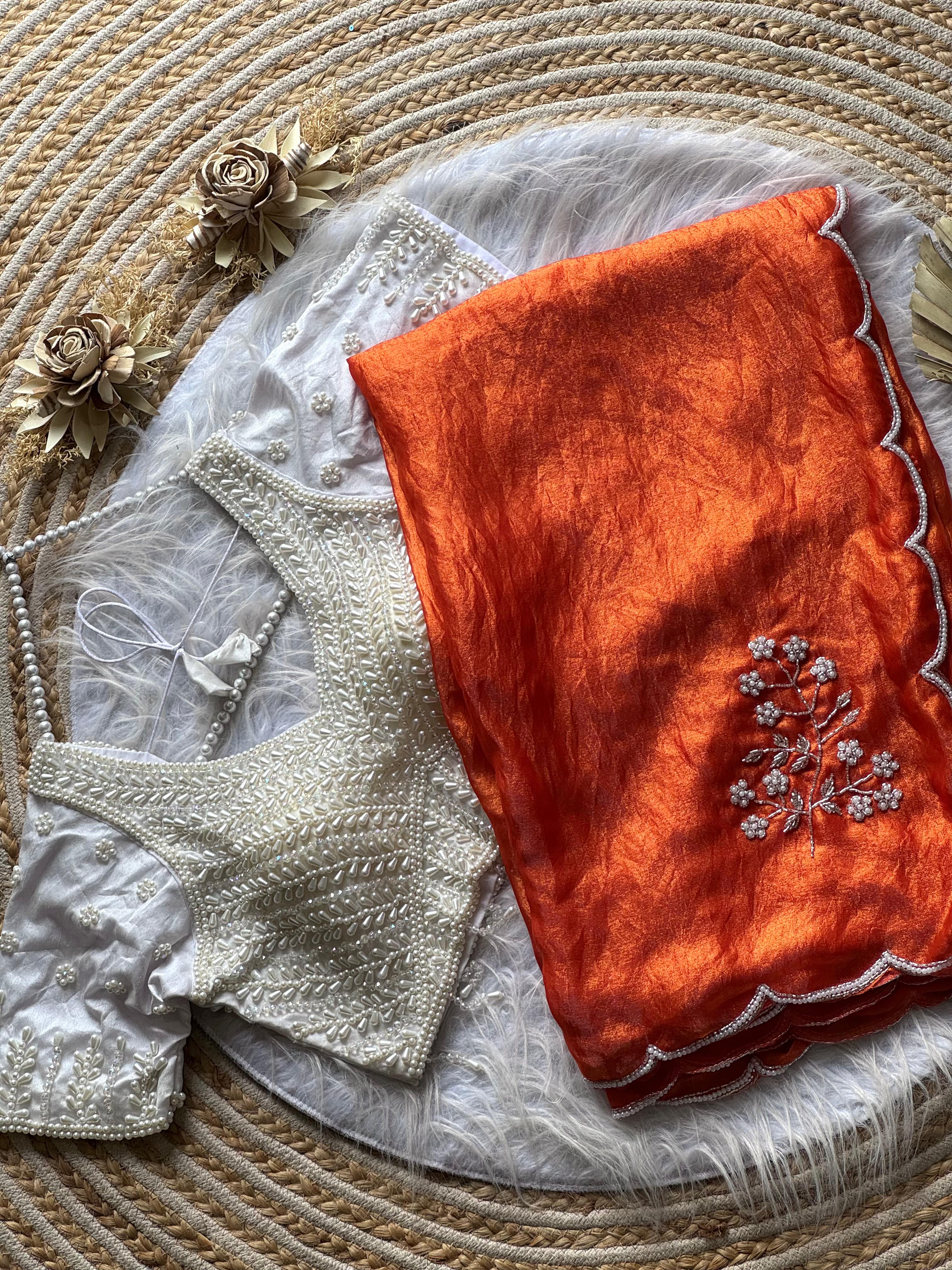 Senorita : saree pearl blouse