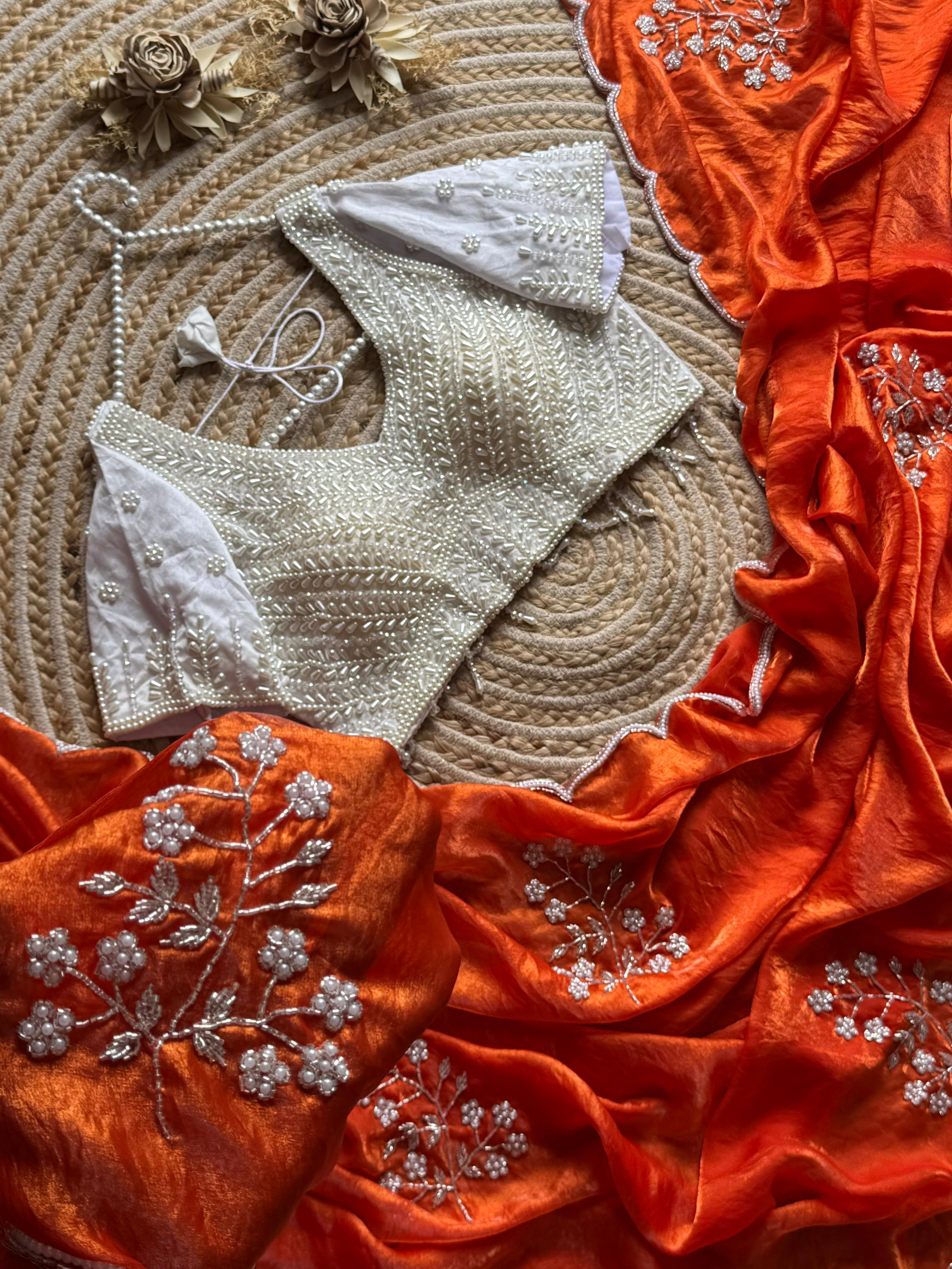 Senorita : saree pearl blouse