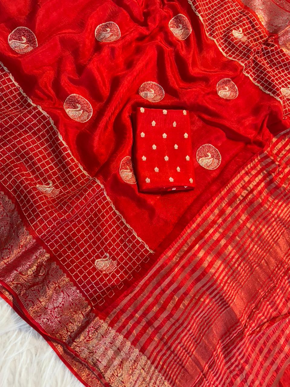 Vintage: Pure Viscose Crepe silk saree