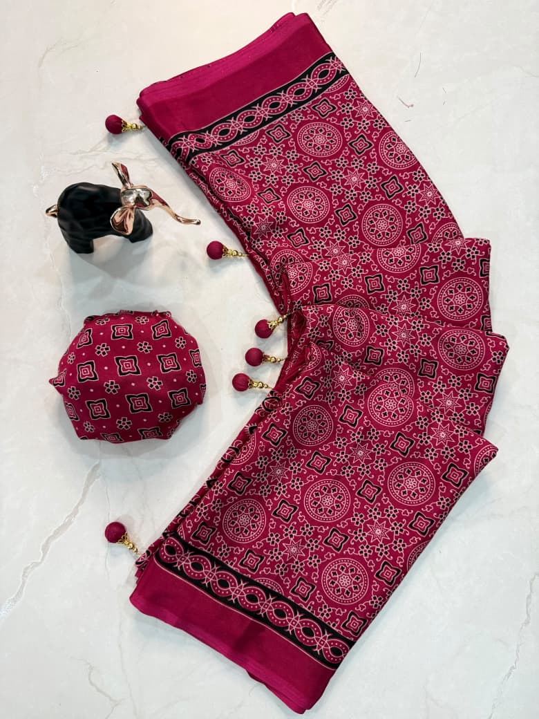 Anshika : Ajrak sarees