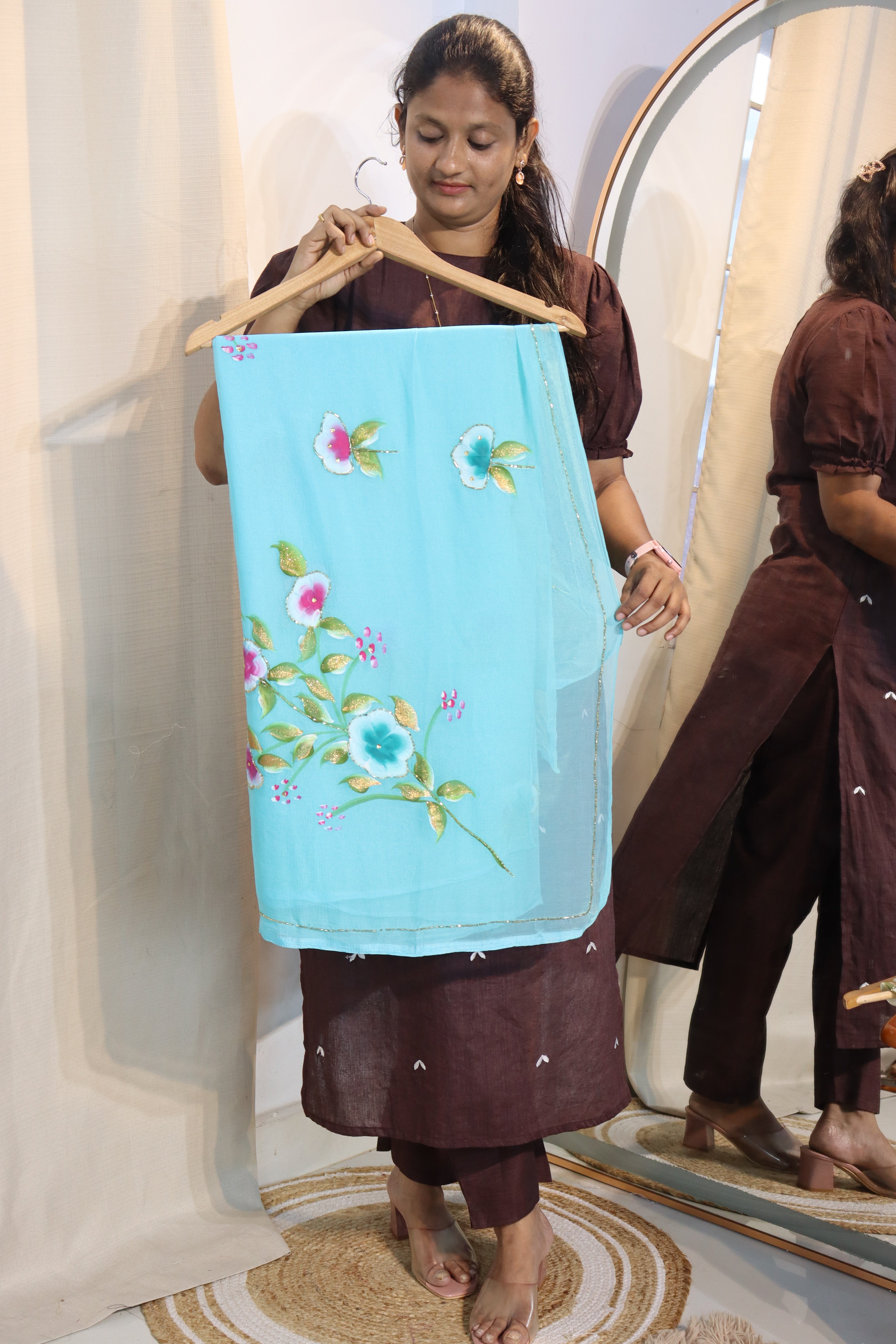 Zahara - Hand Painted Chiffon sarees