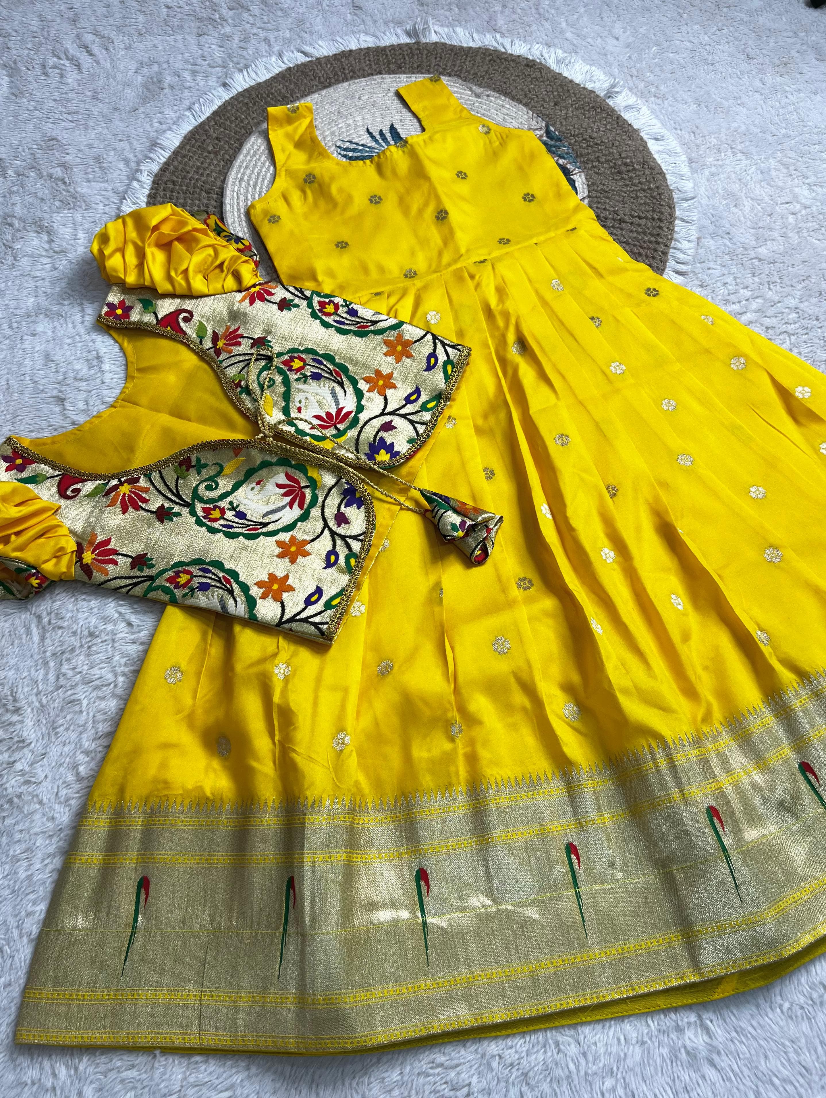 Paithani Frock : kids frock