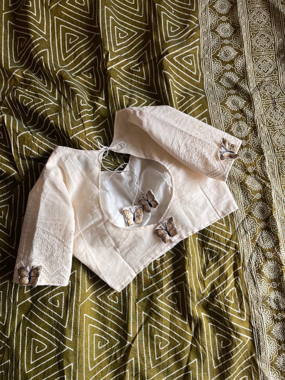 Premium Mul cotton saree with stitched Blouse