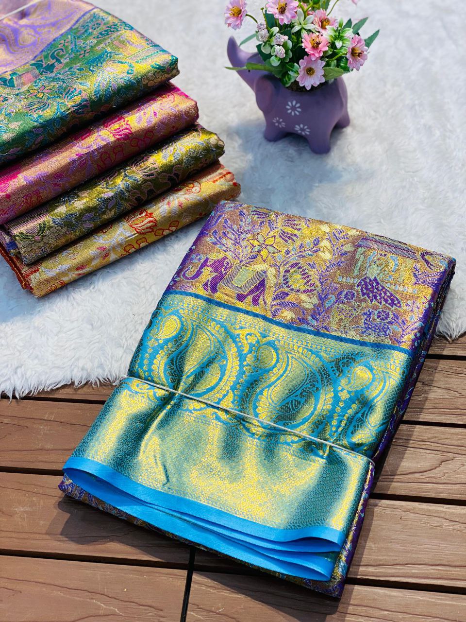 Semi Kanchi silk sarees