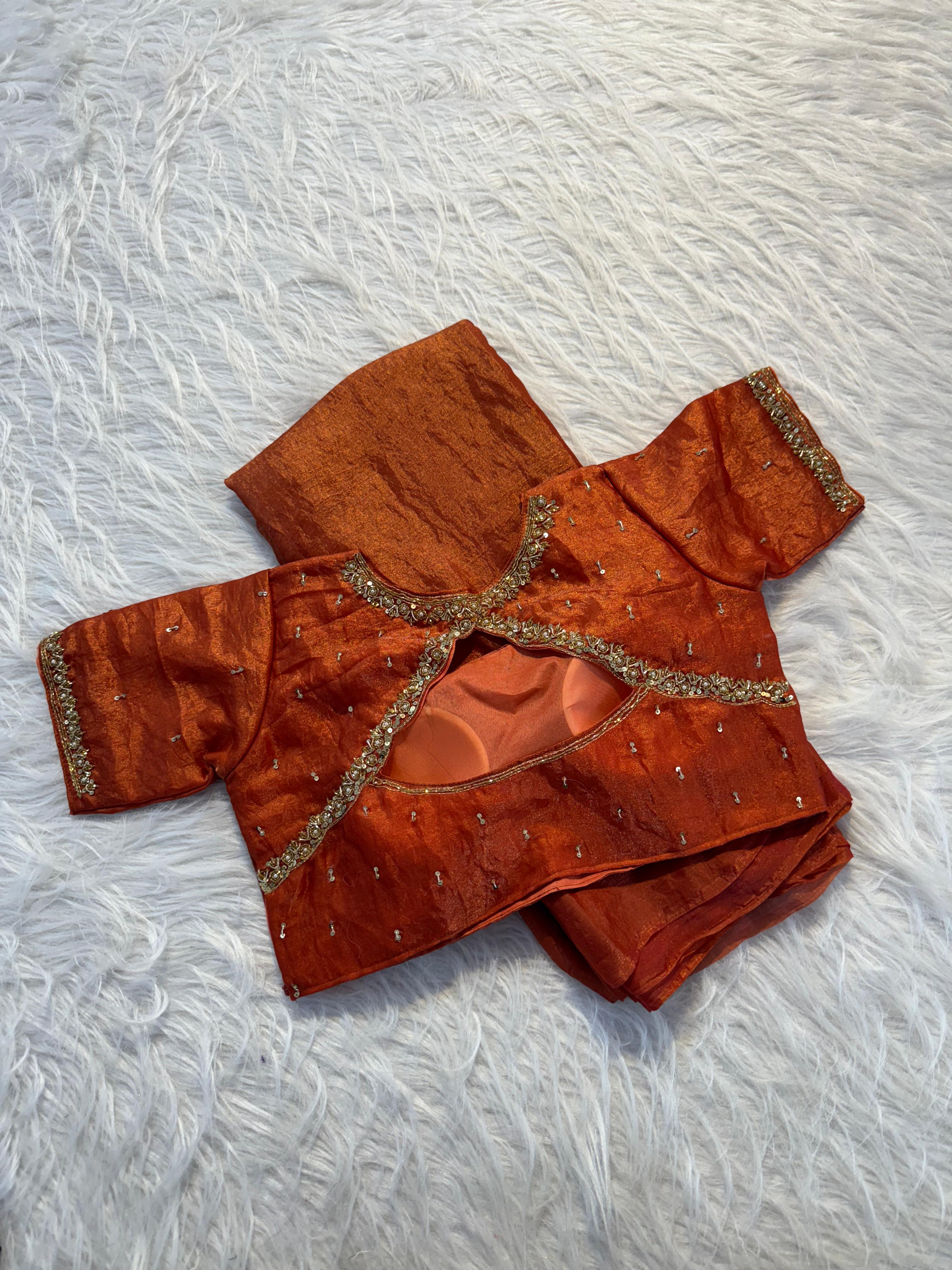 Midhuna : Maggam worked designer saree