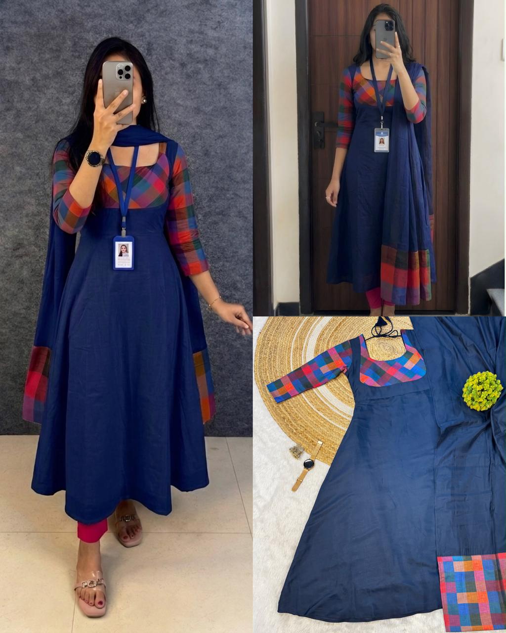 Preethi : Anarkali Kurti with dupatta