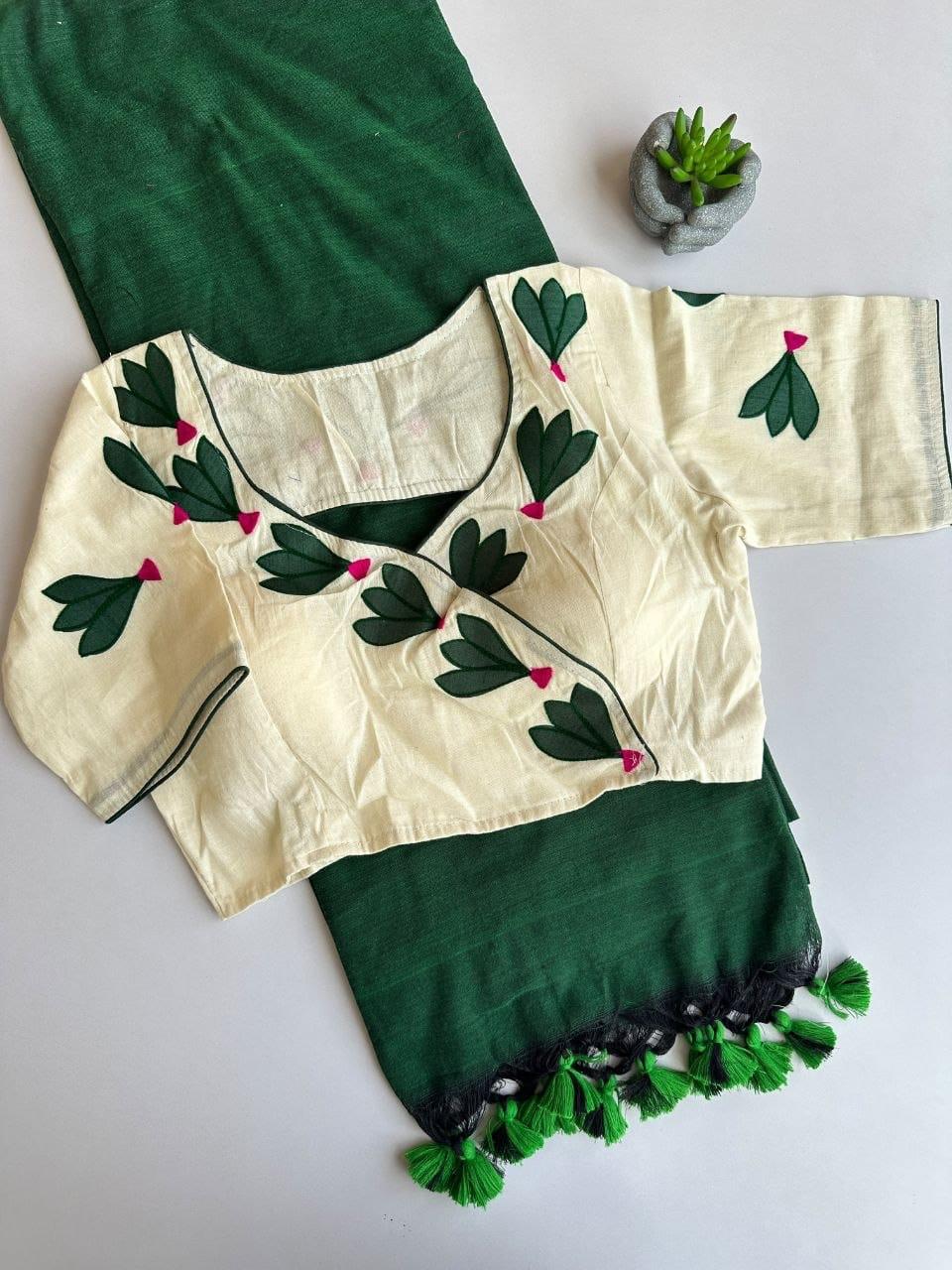 Sarojini : Saree + stitched blouse