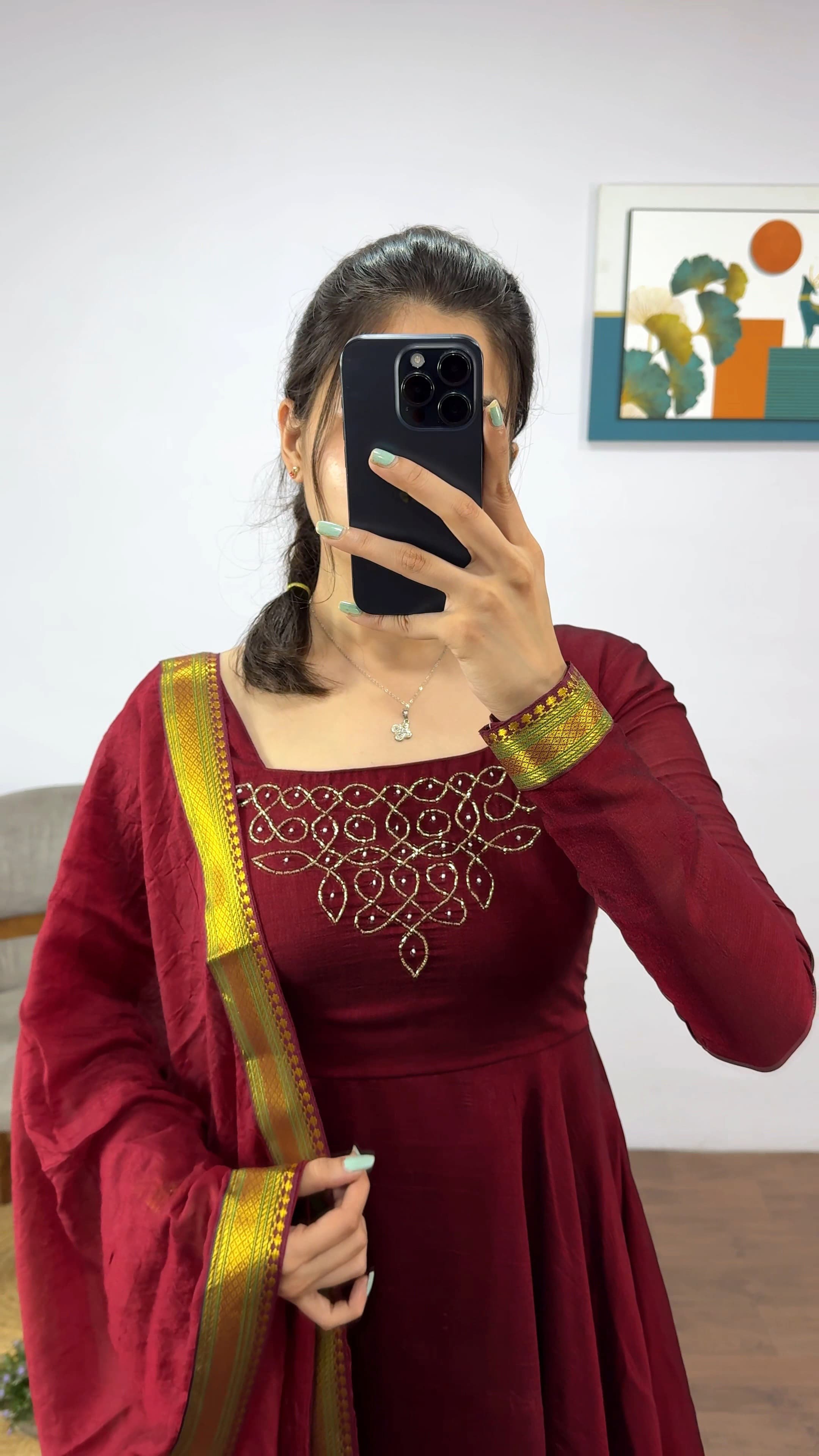 Viya : Traditional frock With dupatta