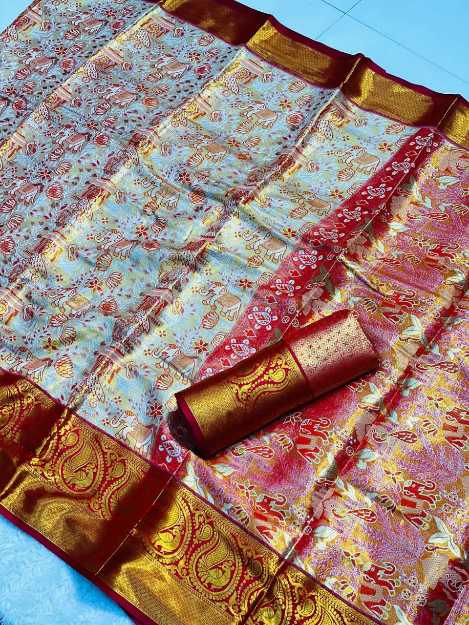 Semi Kanchi silk sarees
