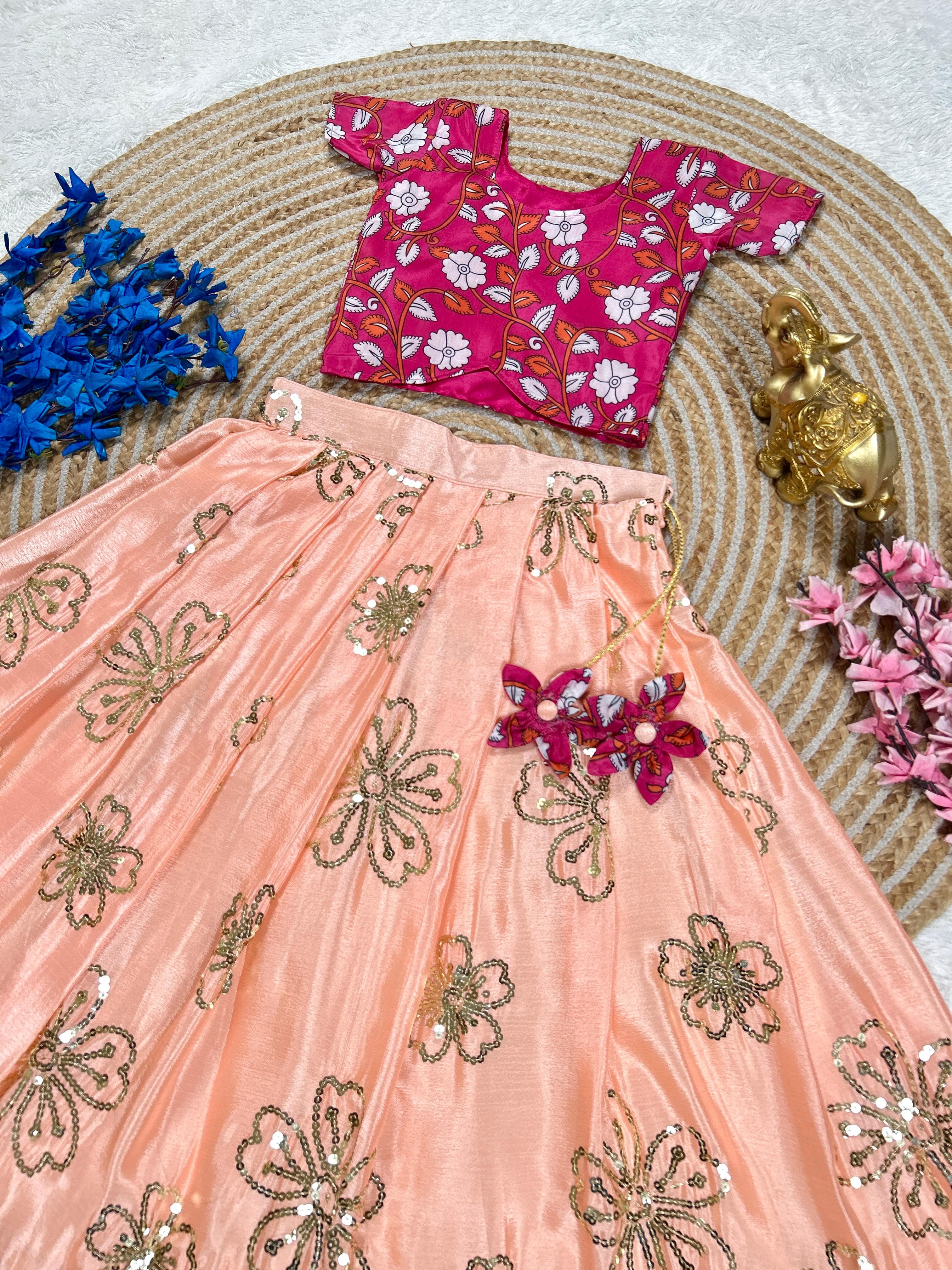 Jahna : Kalamkari Kids lehenga