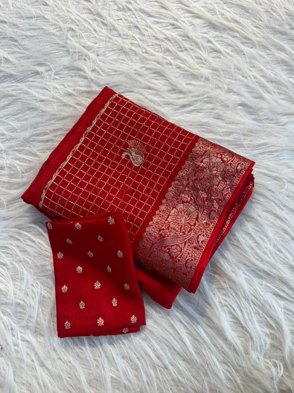 Vintage: Pure Viscose Crepe silk saree