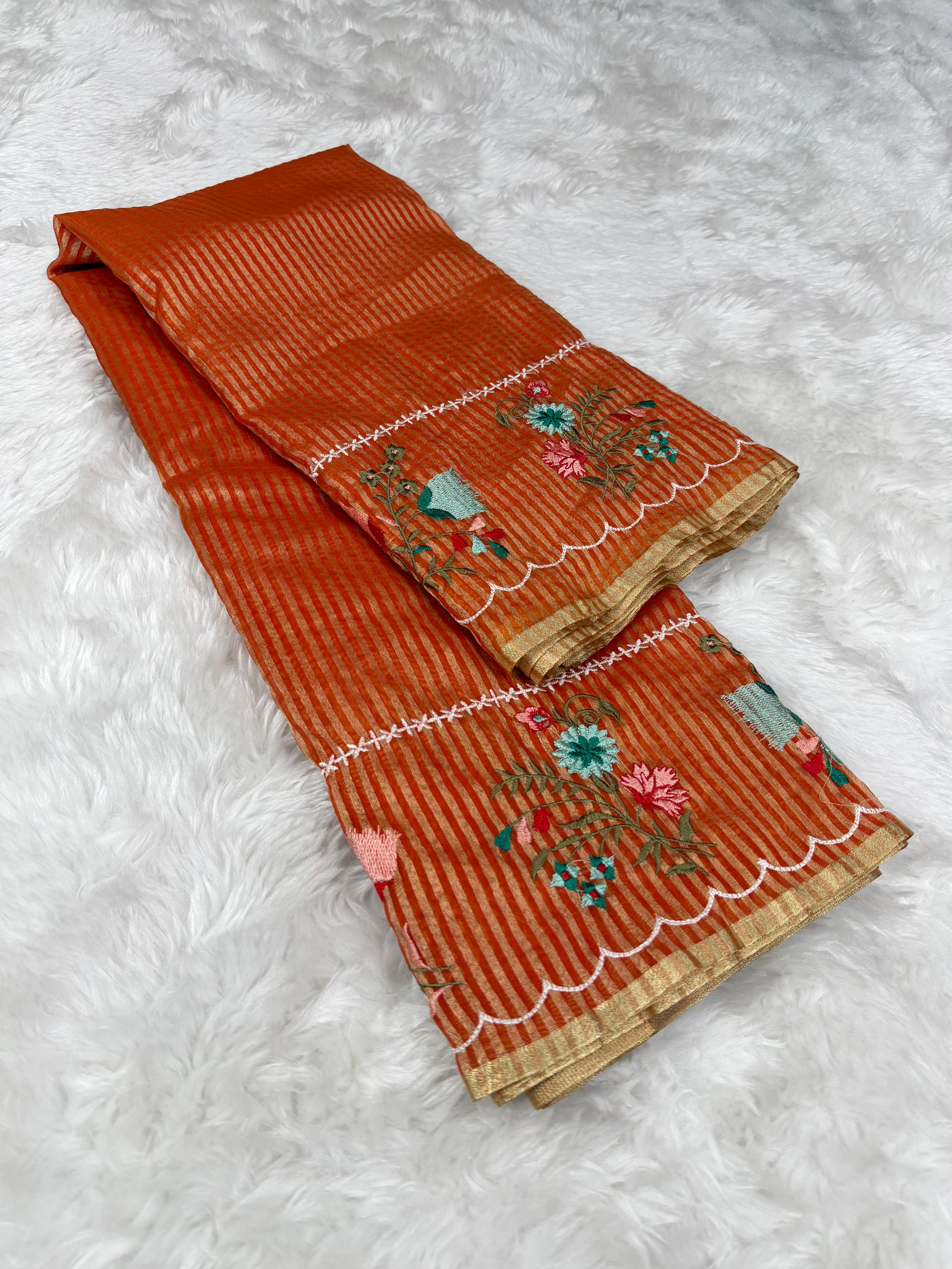 Banarasi : Tissue organza saree