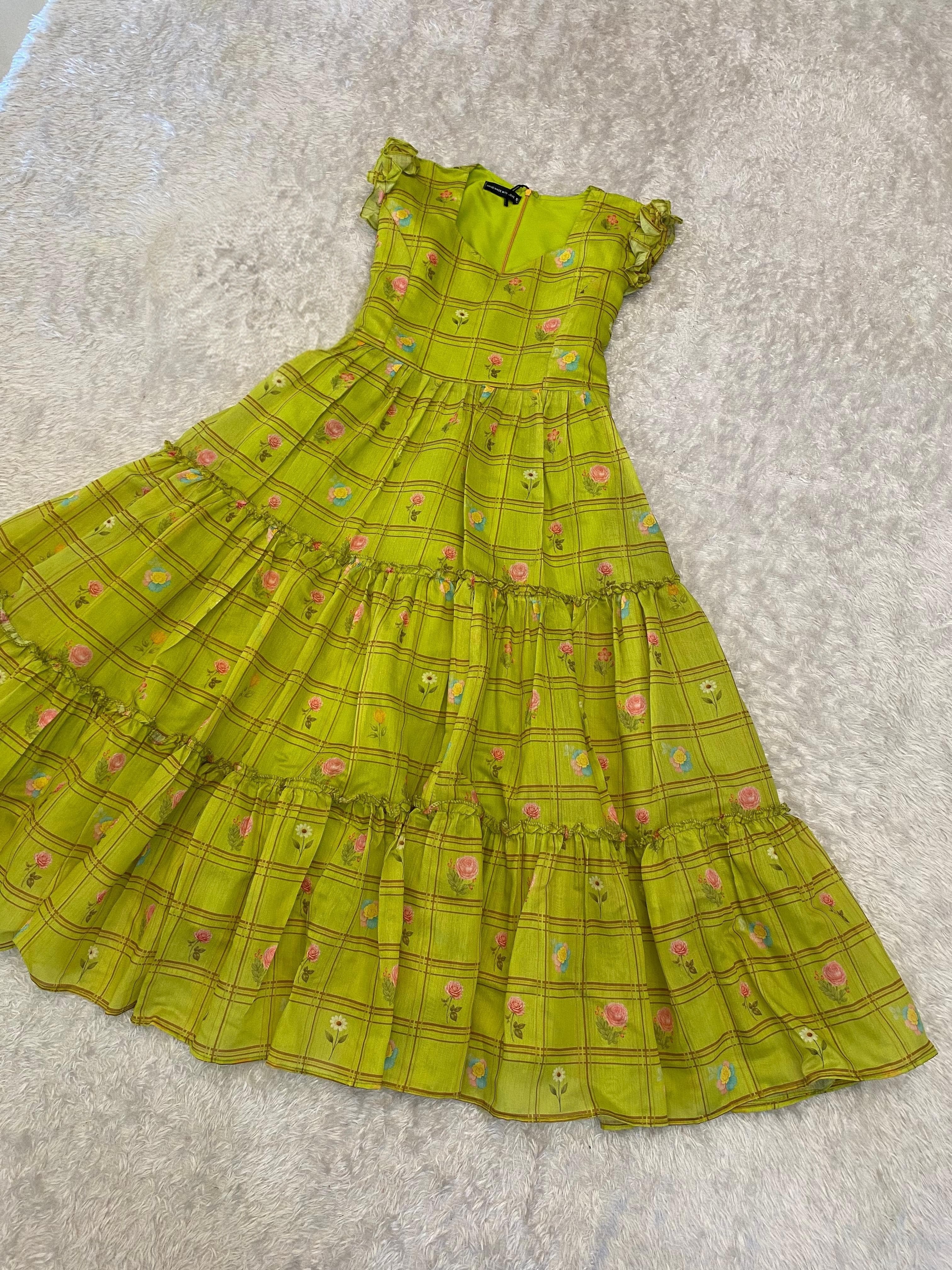 Lyla: Soft Mul chandheri frock 💚💕