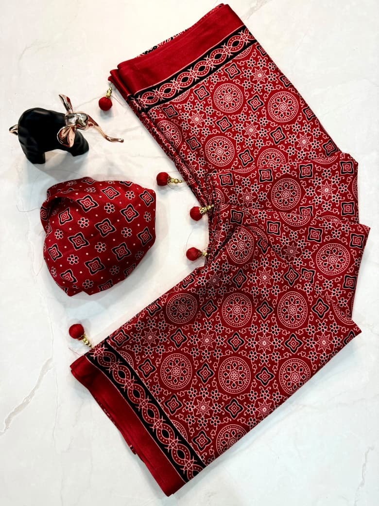 Anshika : Ajrak sarees