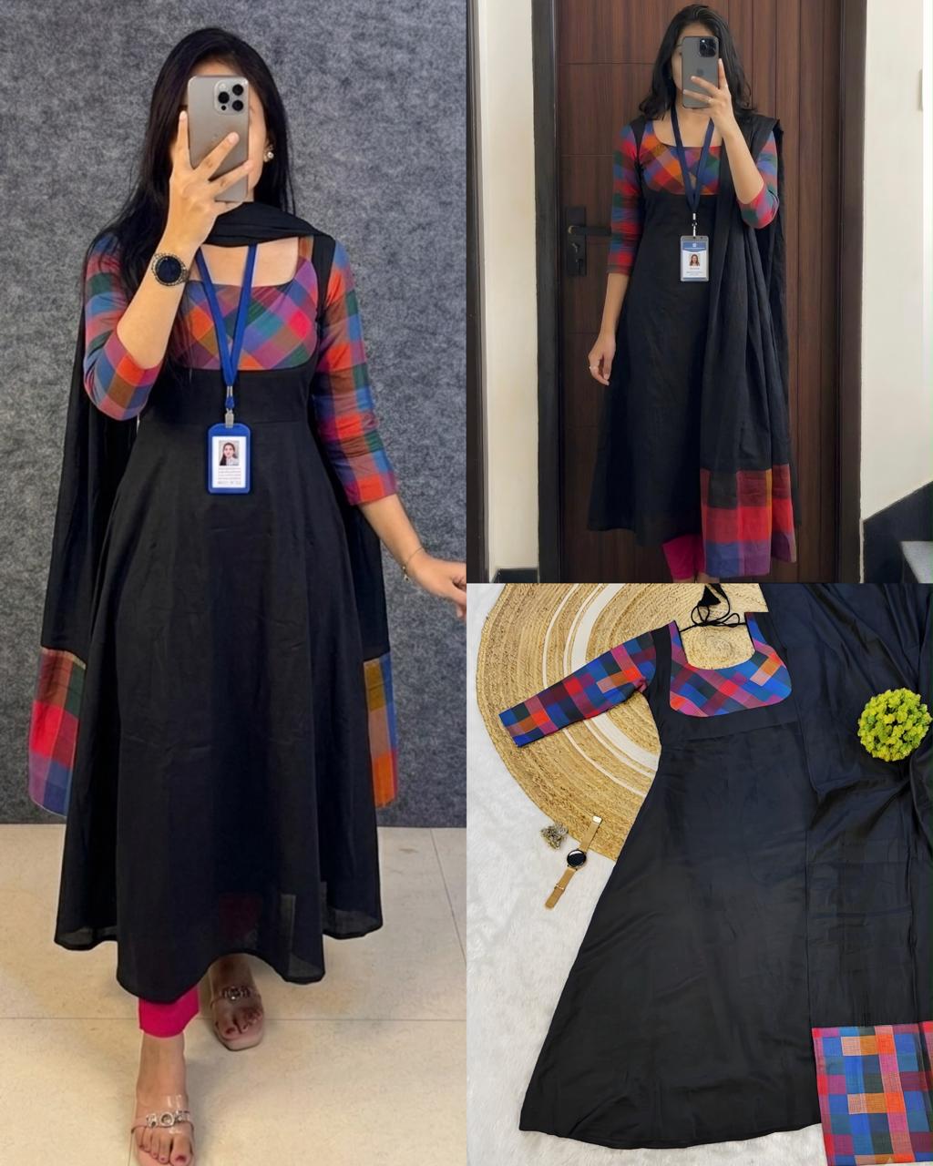 Preethi : Anarkali Kurti with dupatta