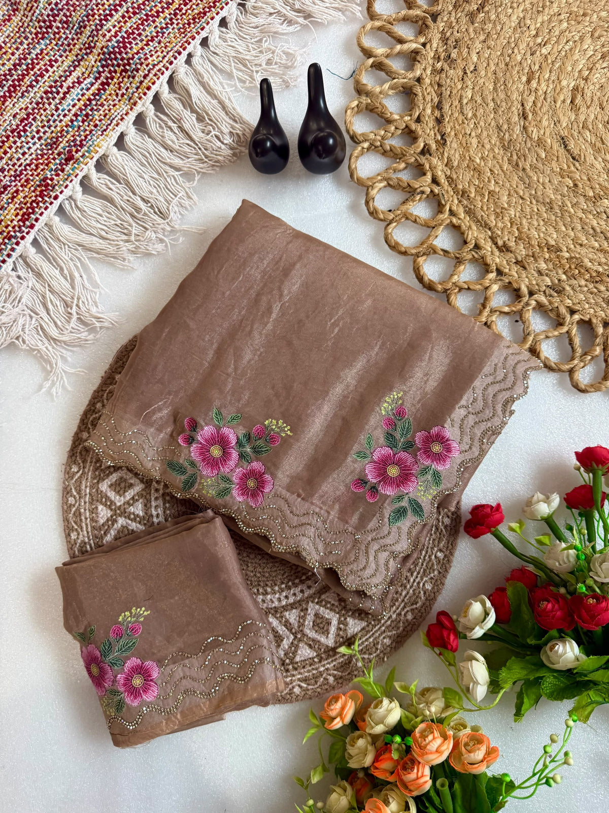 F satin Gorgeous designer sarees