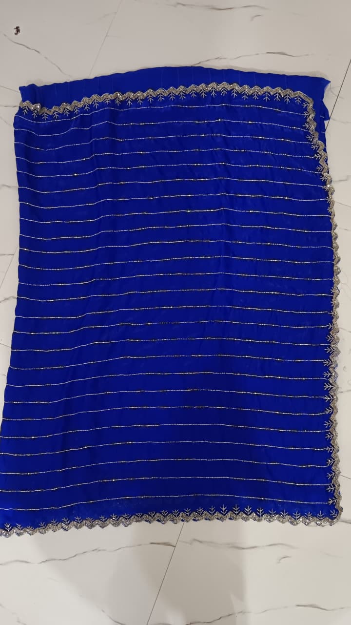 Rezina : Georgette handwork saree